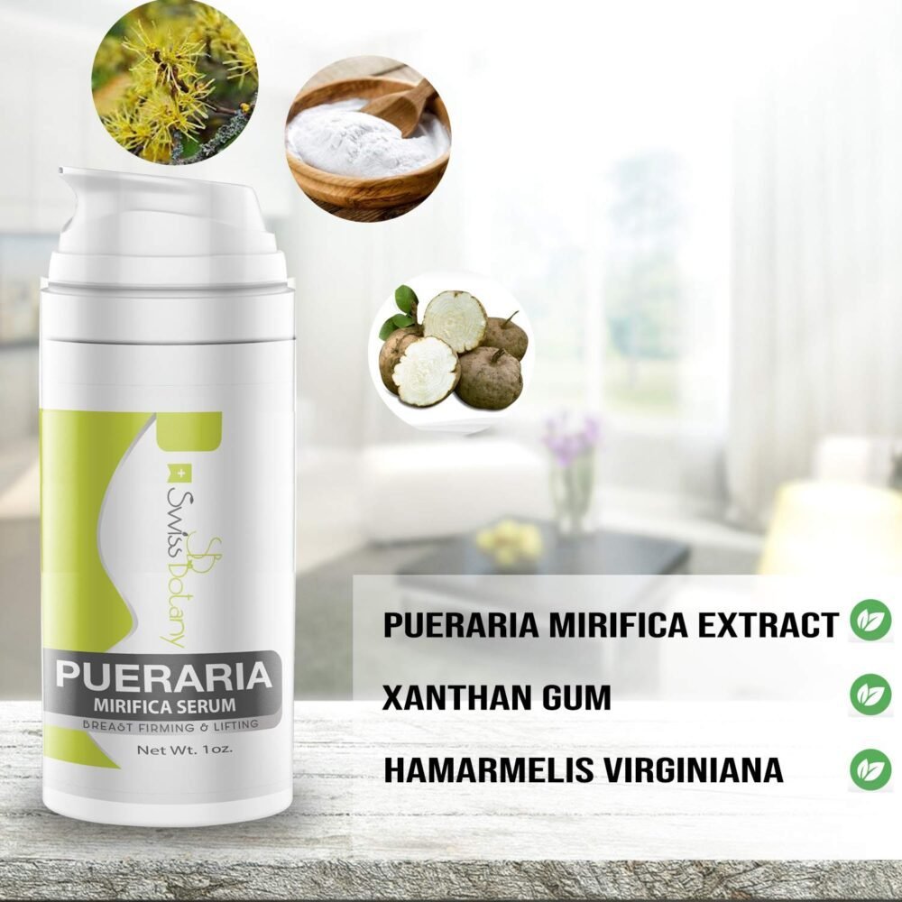 ⁦سيروم Pueraria Mirifica لتكبير وشد الصدر - كريم طبيعي لشد ورفع الصدر للنساء والرجال (2 × 30 مل)⁩ - الصورة ⁦5⁩