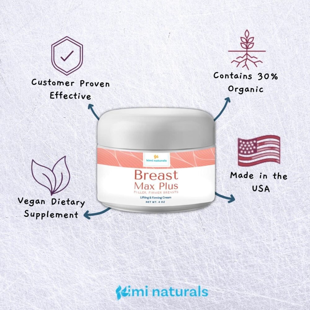 كريم Kimi Naturals Breast Max Plus لتكبير وشد الصدر (120 مل) - الصورة 5