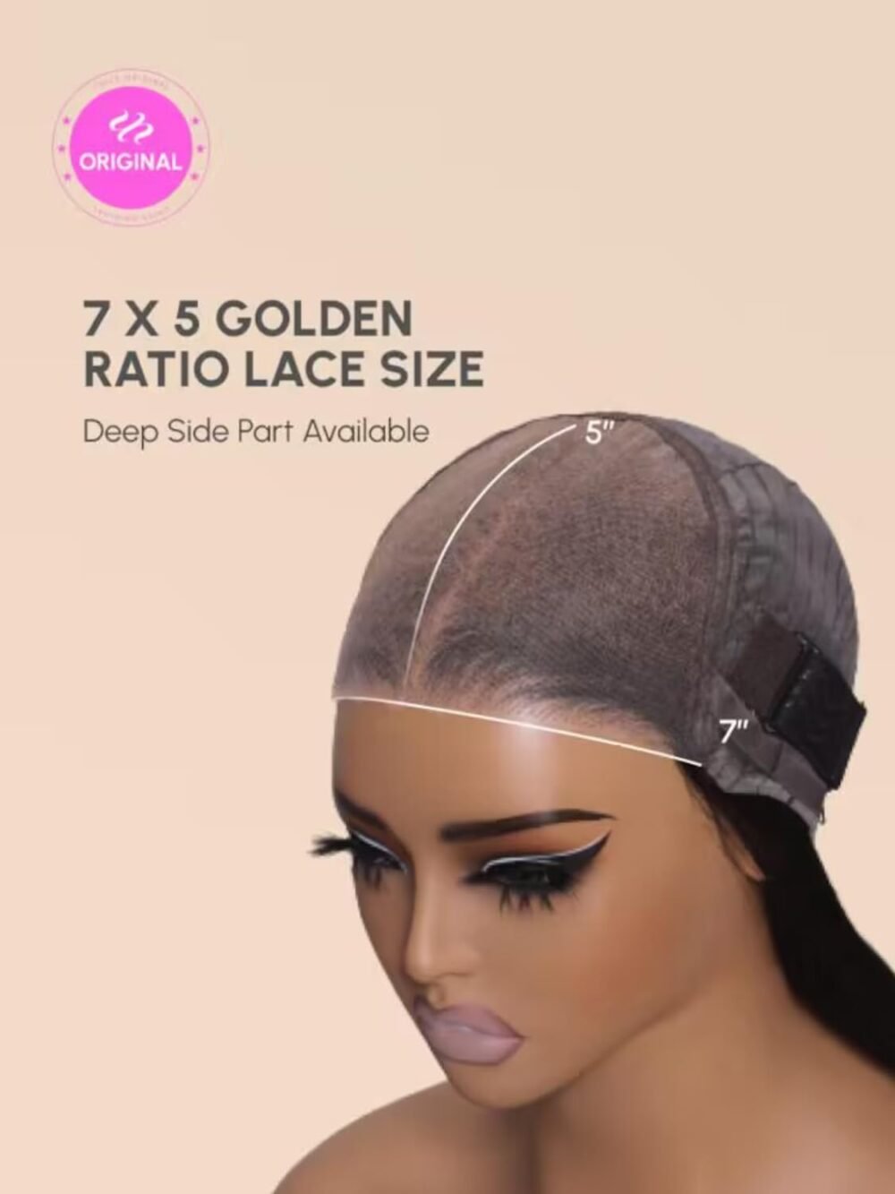 باروكة شعر بشري UNICE "Bye Bye Knots"، 20 بوصة، تموجات مائية، 7x5 غطاء أمامي، بدون غراء - الصورة 5