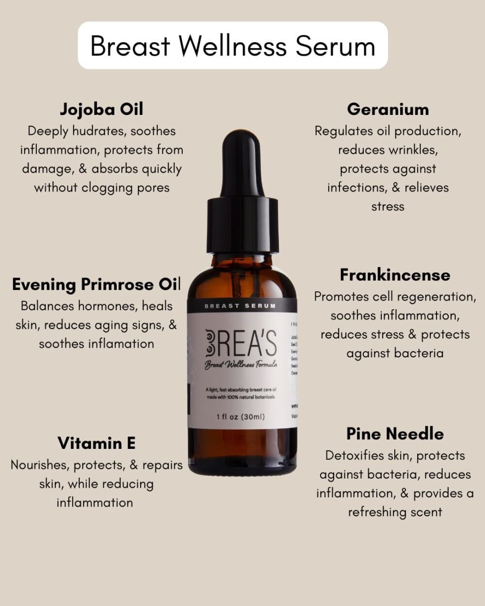 ⁦سيروم العناية بصحة الصدر - Brea's Breast Wellness (30 مل)⁩ - الصورة ⁦2⁩