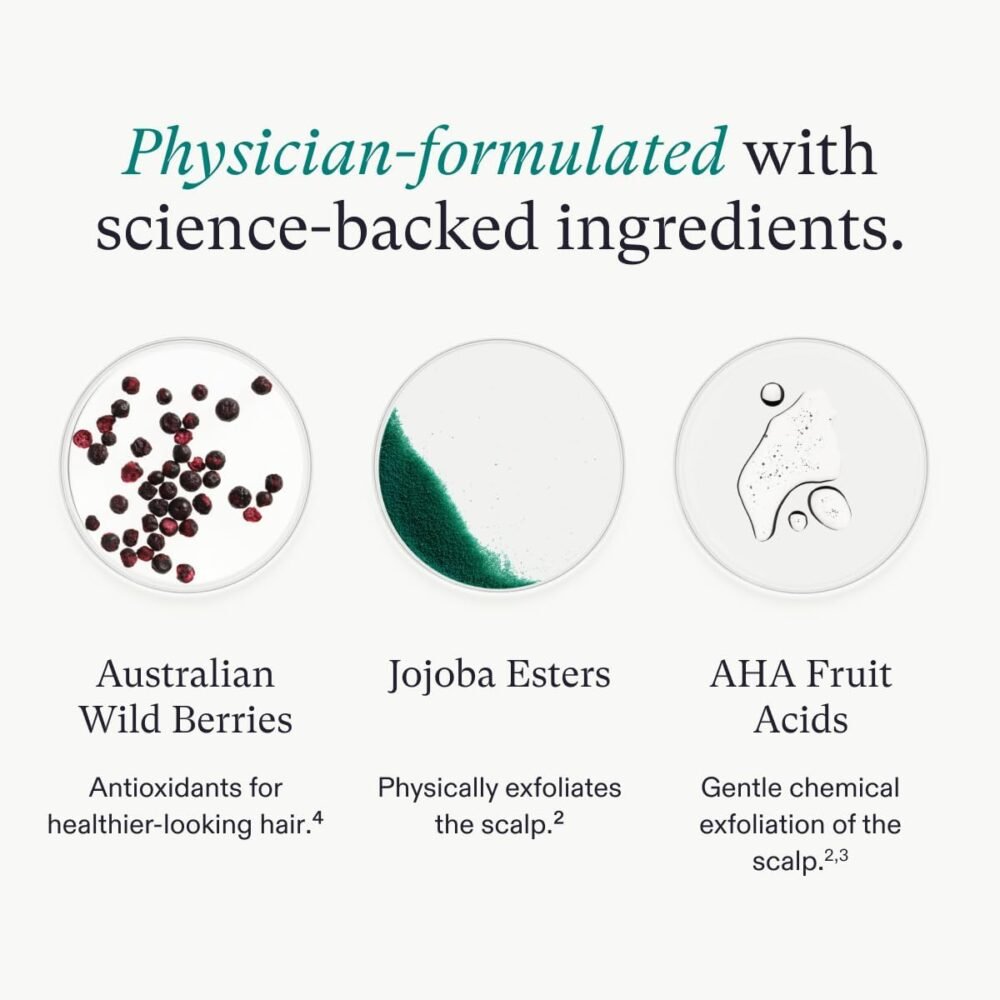 قناع تقشير فروة الرأس من Nutrafol - يقضي على تراكم المنتجات والزيوت لفروة رأس وشعر أكثر صحة، مُصمم خصيصًا للشعر الرقيق، آمن للاستخدام مع الصبغات والإضافات، 4 أونصات سائلة - الصورة 5