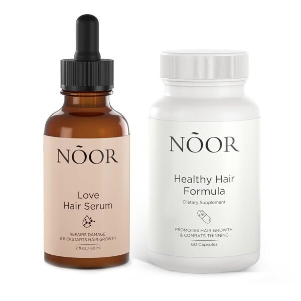 سيروم نوور لنمو الشعر ومكمل غذائي لعلاج تساقط الشعر للنساء - علاج للشعر التالف