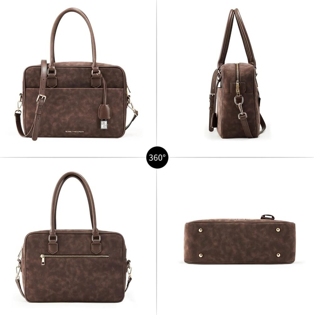 حقيبة "فيكتوريا هايد" للنساء من الجلد مع ساعات مربعة - الصورة 2