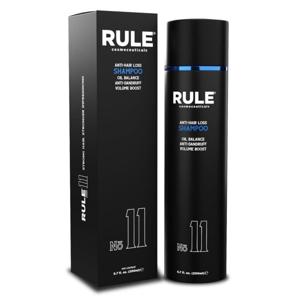 شامبو RULE المضاد لتساقط الشعر والمضاد للقشرة للرجال والنساء - شامبو عشبي لحجب DHT وعلاج فروة الرأس الجافة للشعر الرقيق، إعادة نمو الشعر، فروة الرأس الحكة، وتكثيف الشعر - 6.7 أونصة سائلة
