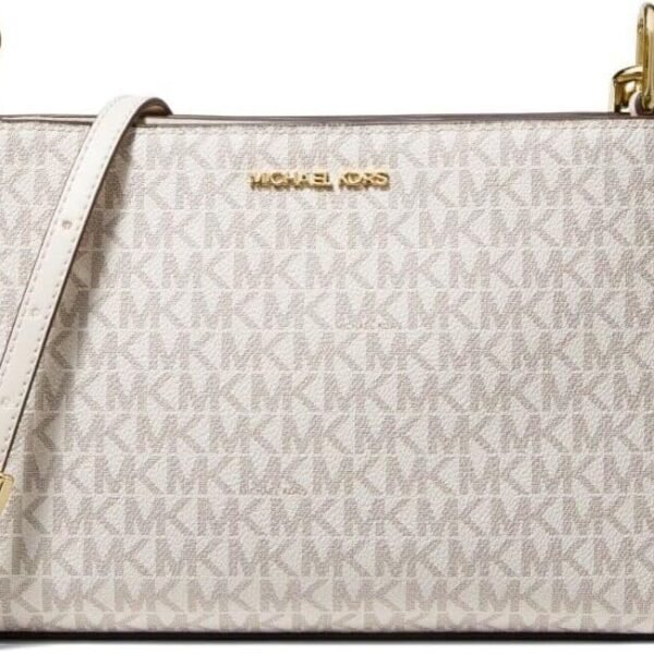 حقيبة "مايكل كورس" "تريشا" الجلدية كروس بودي متوسطة مع ثلاثة أقسام