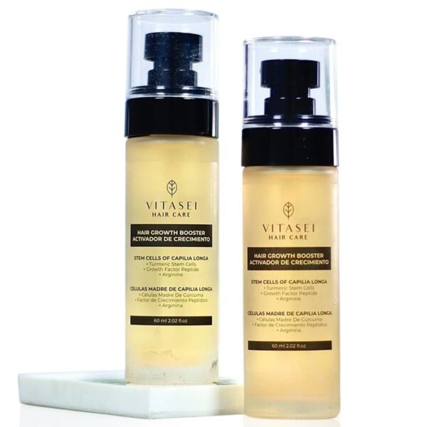 Hair Booster سيروم لتجديد الشعر للرجال والنساء – مع Capilia Longa و أرجينين لتحفيز الشعر الكثيف والجاف والطويل – تونك غني بالببتيدات لعلاج الشعر التالف – عبوة 2 أوقية (عبوتين)