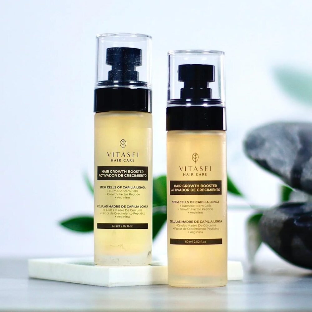 Hair Booster سيروم لتجديد الشعر للرجال والنساء – مع Capilia Longa و أرجينين لتحفيز الشعر الكثيف والجاف والطويل – تونك غني بالببتيدات لعلاج الشعر التالف – عبوة 2 أوقية (عبوتين) - الصورة 3