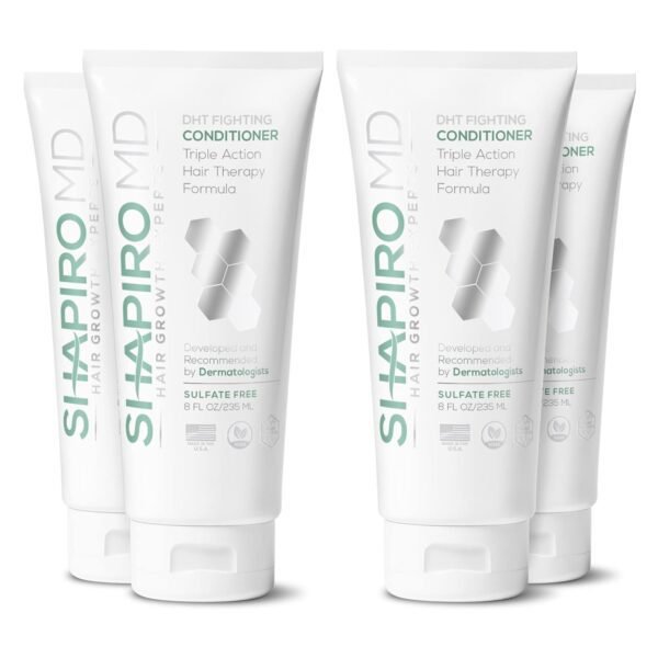 بلسم لمحاربة تساقط الشعر - تركيبة نباتية لمحاربة DHT للشعر الرقيق من تطوير أطباء الجلد - يعزز صحة الشعر ويمنحه كثافة وامتلاء (إمداد لمدة 4 أشهر)