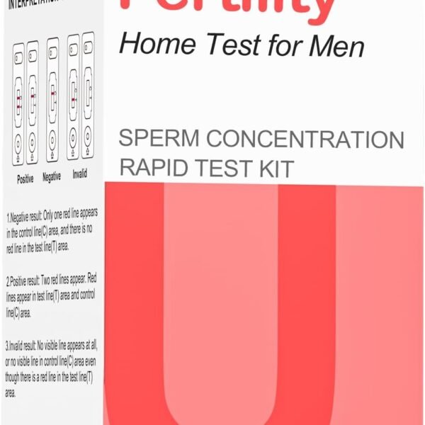 Male Fertility Home Test Kit | اختبار خصوبة الرجال المنزلي | اختبار عدد الحيوانات المنوية | يظهر العدد الطبيعي أو المنخفض | نتائج سهلة القراءة