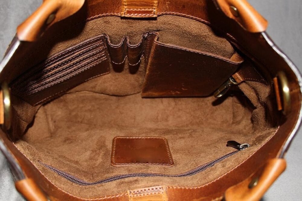 حقيبة توت نسائية من الجلد الكامل الفاخر - الصورة 5