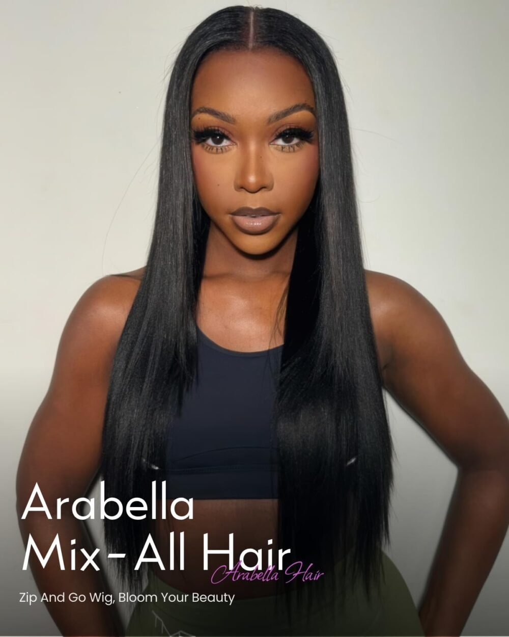 ⁦باروكة شعر طبيعي Arabella بخط أمامي HD 6x6 - بدون غراء، مشذبة مسبقًا، بكثافة 220%، لون 1B/30، شعر مستقيم⁩ - الصورة ⁦6⁩