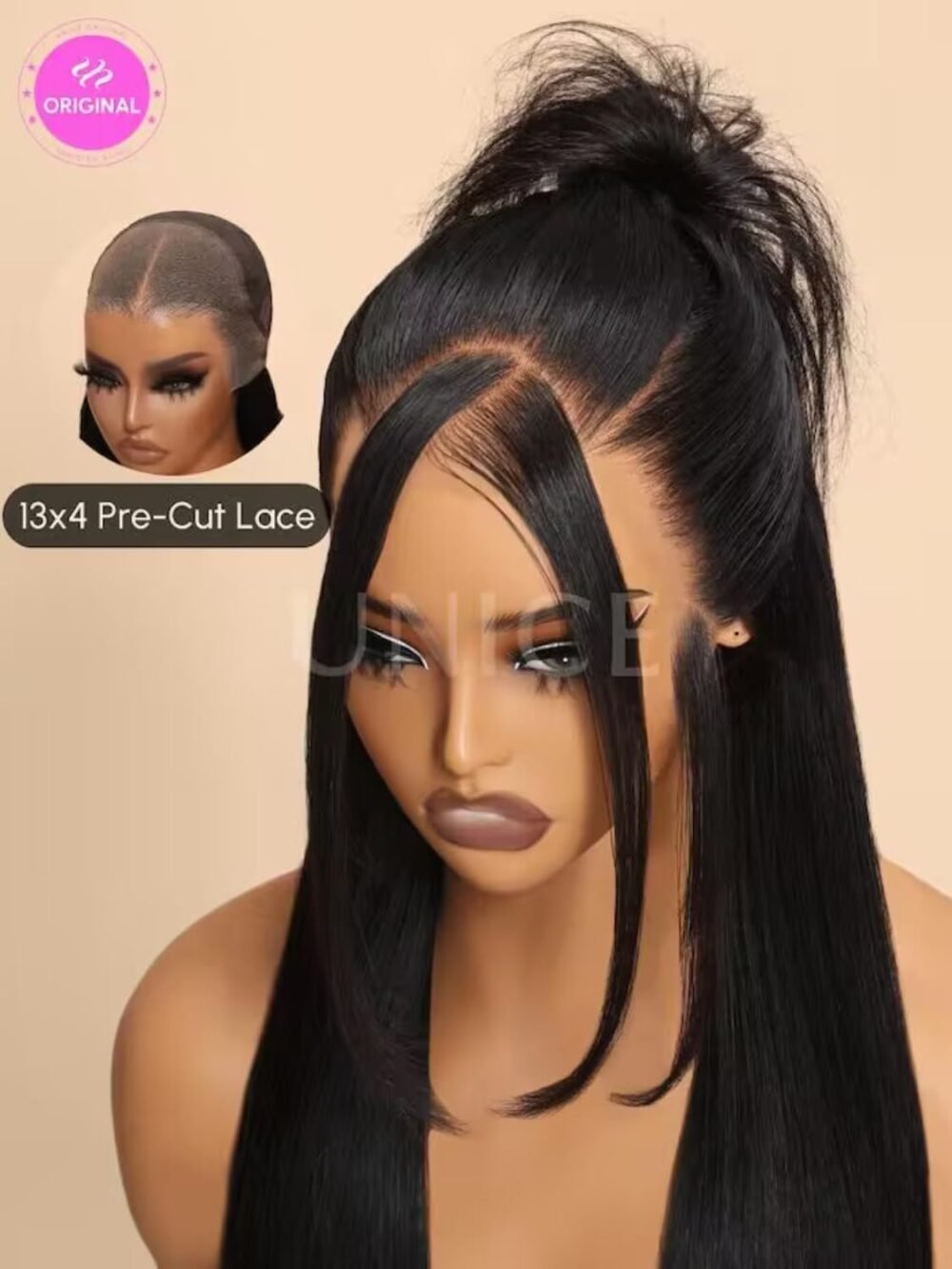 باروكة UNICE Pre Everything Glueless Frontal Wig - Body Wave 22 بوصة من الشعر البشري مع دانتيلا 13x4 HD - الصورة 5