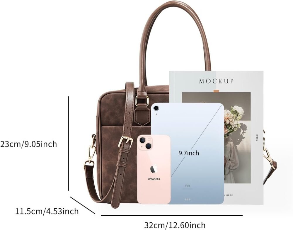 حقيبة "فيكتوريا هايد" للنساء من الجلد مع ساعات مربعة - الصورة 4