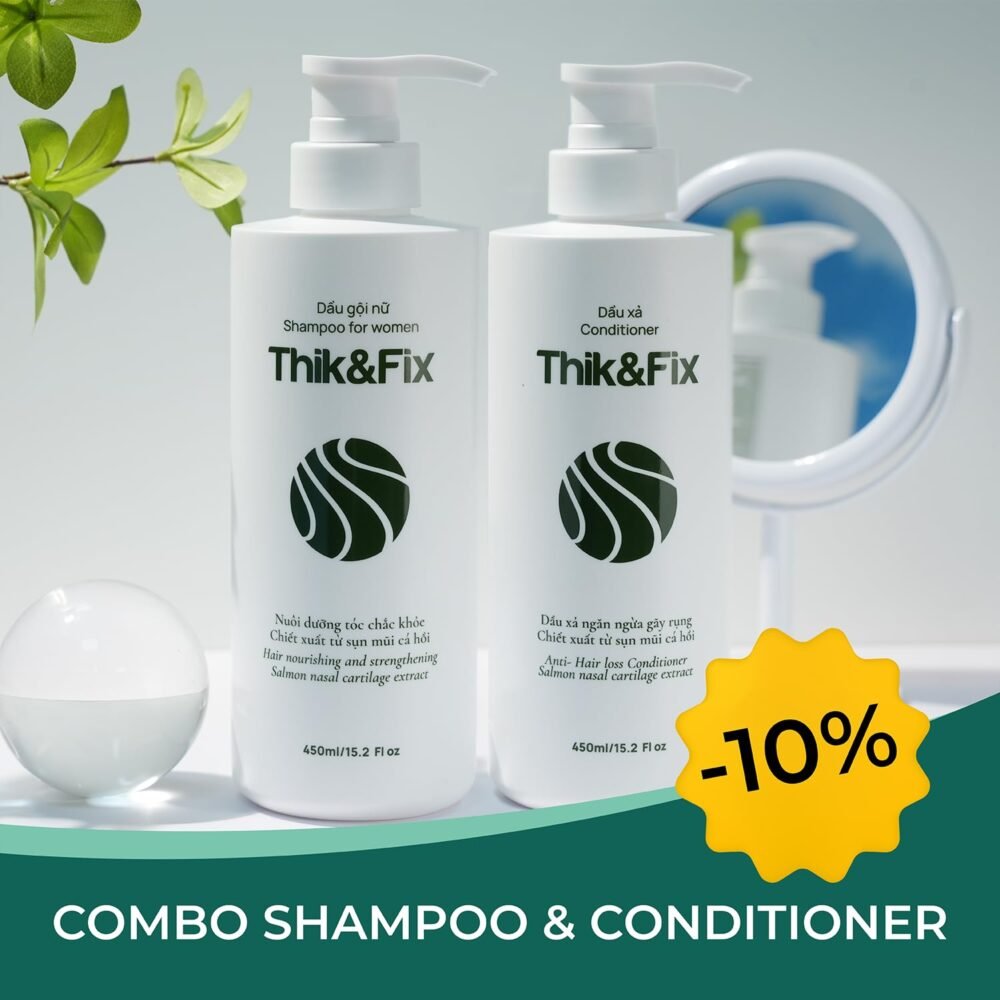 شامبو Thik&Fix لتكثيف الشعر ونموه للنساء - يعيد دورة النمو ويعالج تساقط الشعر بفعالية - 15.2 أونصة - الصورة 6