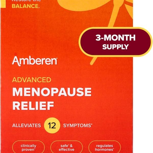 أمبرين: علاج آمن متعدد الأعراض لانقطاع الطمث | ثبت سريريًا تخفيف 12 عرضًا من أعراض انقطاع الطمث: الهبات الساخنة، التعرق الليلي، تقلبات المزاج، انخفاض الطاقة والمزيد | إمداد لمدة 3 أشهر