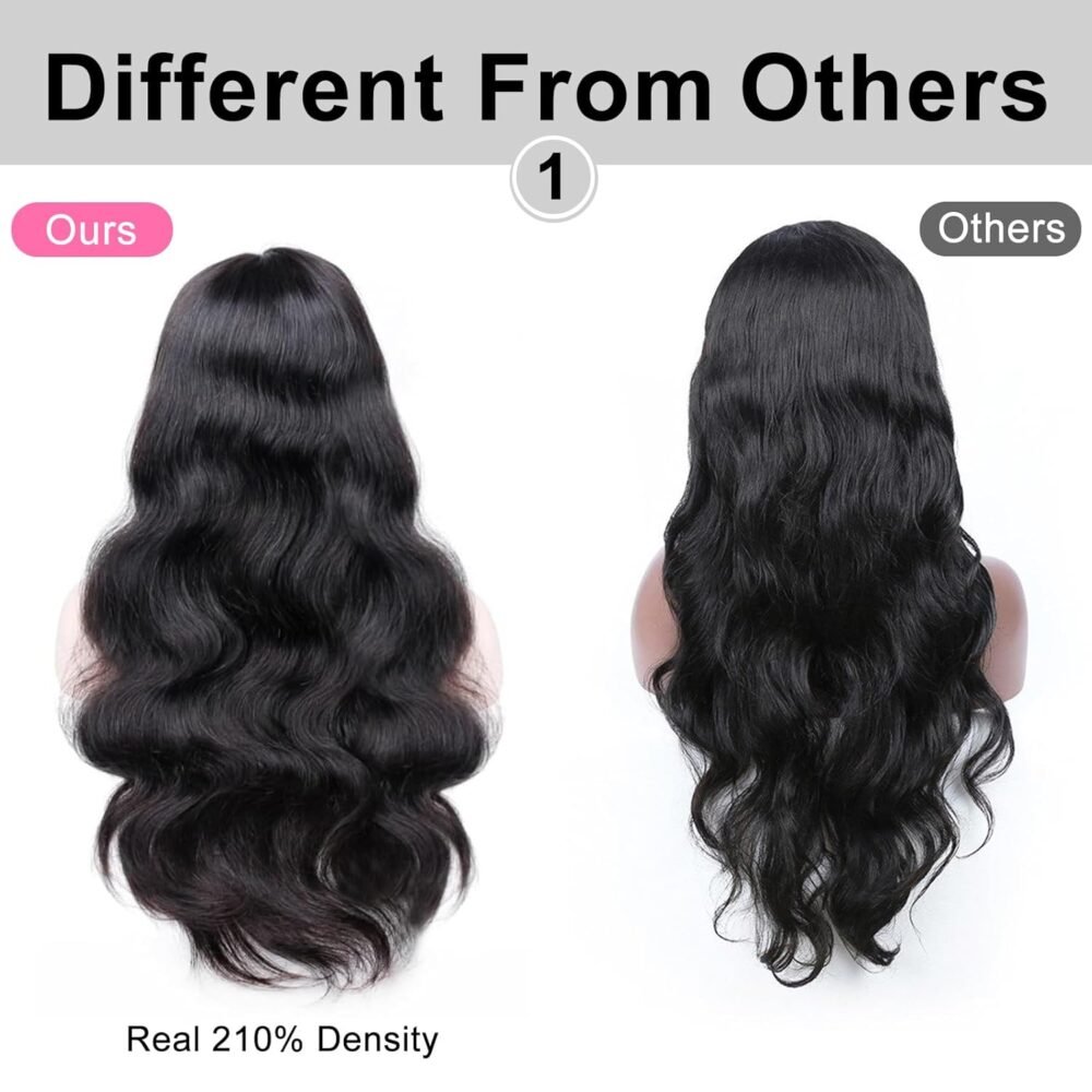 باروكة جاهزة للاستخدام من أرابيلا، 5x6، كثافة 210%، شعر بشري مع خصائص إزالة العقد، 24 بوصة، باروكة شعر بشري بويف منسدل، جاهزة للاستخدام مع قطع مسبق وتجهيزات فائقة. - الصورة 3