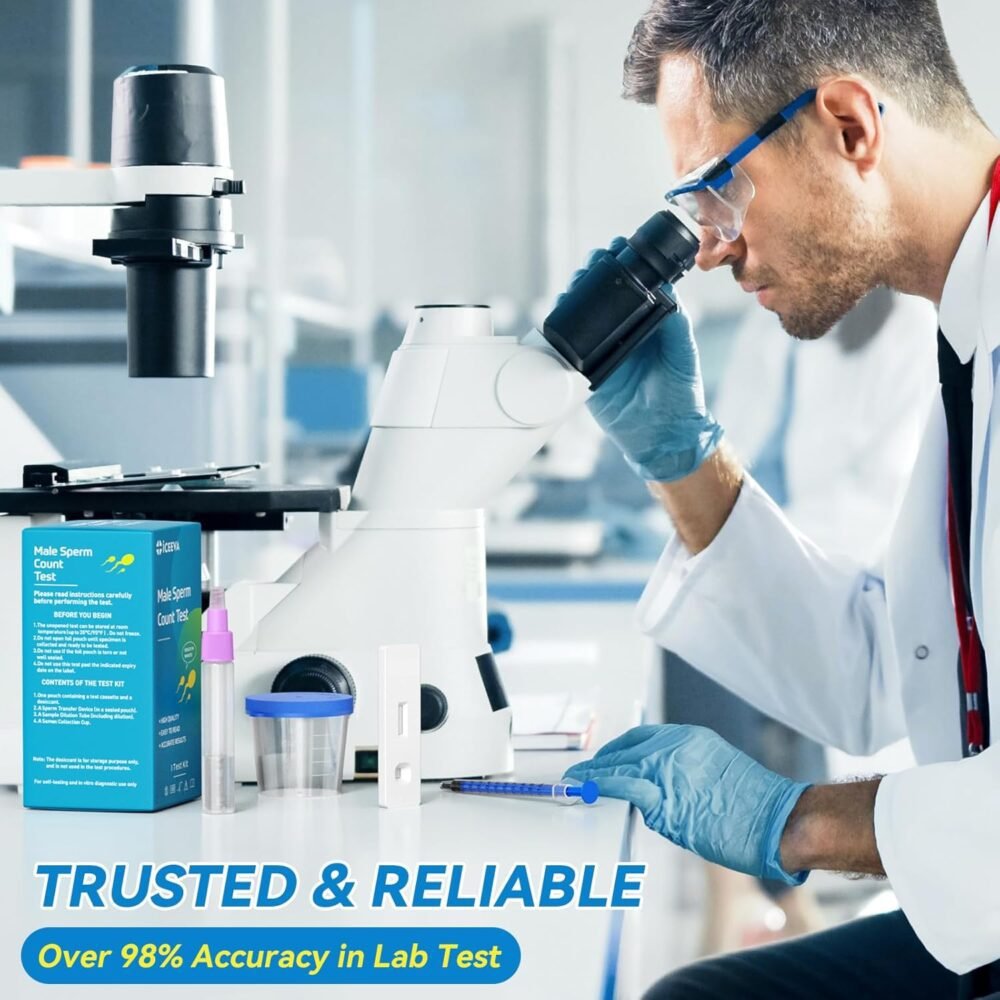 Semen Analysis | اختبار تحليل السائل المنوي للرجال | اختبار تركيز الحيوانات المنوية | يظهر العدد الطبيعي أو المنخفض للحيوانات المنوية - الصورة 4