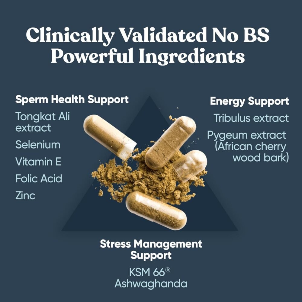 Eu Natural Conception for Him | مكمل خصوبة للرجال + Conception for Her | مكمل خصوبة للنساء – مجموعة دعم الخصوبة للرجال والنساء – 60 كبسولة للرجال و 75 حبة علكة للنساء - الصورة 3