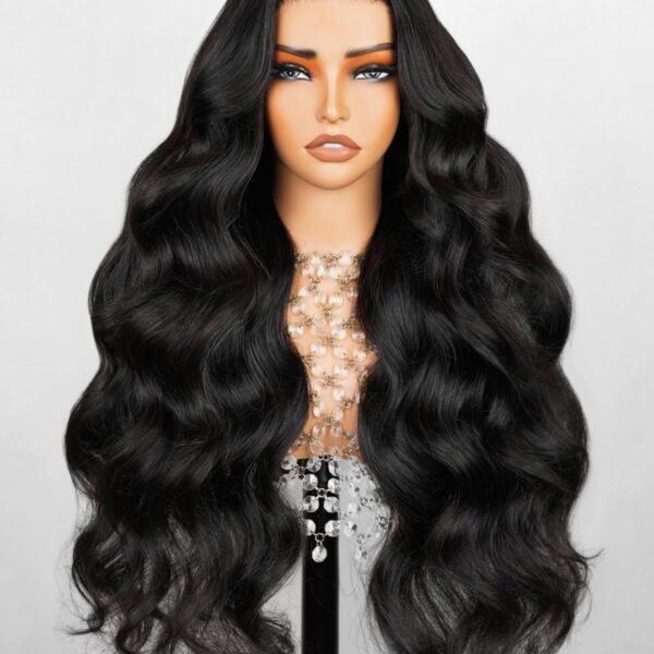 باروكة دانتيل أمامي 6X5 من شعر طبيعي 20 بوصة، موجة الجسم الفضفاضة، كثافة 230%