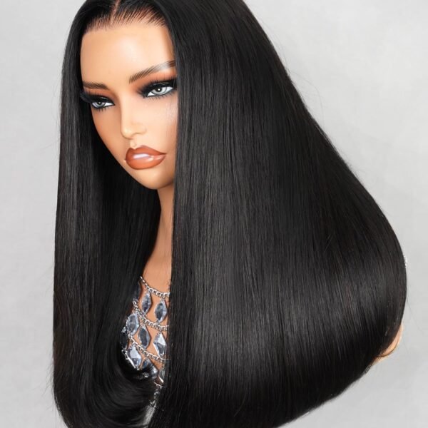 باروكة ميجالووك جاهزة للاستخدام بدون غراء من شعر طبيعي 16 بوصة - 6×5 دانتيل، مع تقليم مسبق وكثافة 220%