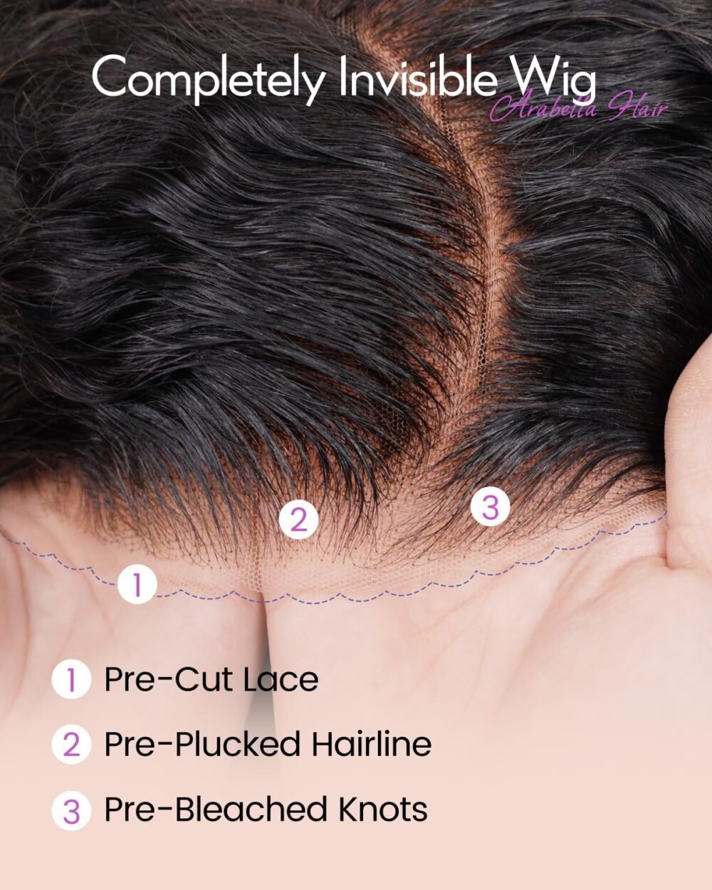 ⁦باروكة شعر بشري "وير آند جو" 5x6، 20 بوصة، تموجات عميقة، كثافة 210%، شعر بشري 100%، رباط أمامي، مشذبة مسبقًا، بدون غراء⁩ - الصورة ⁦3⁩