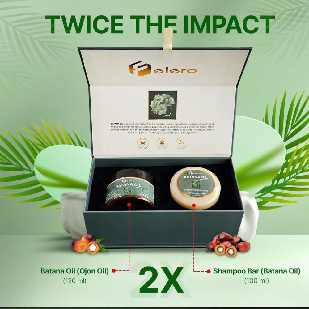 زيت باتانا الخام لنمو الشعر (120 مل) وبار شامبو باتانا (100 مل)، أصلي من هندوراس من دكتور سيبي لشعر أكثر كثافة وقوة ومنع تساقط الشعر للنساء والرجال (غطاء دش وشنطة صابون مرفقة) - الصورة 3