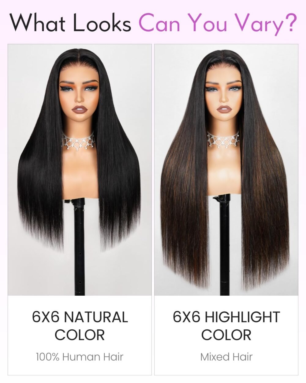 ⁦باروكة شعر طبيعي Arabella بخط أمامي HD 6x6 - بدون غراء، مشذبة مسبقًا، بكثافة 220%، لون 1B/30، شعر مستقيم⁩ - الصورة ⁦3⁩