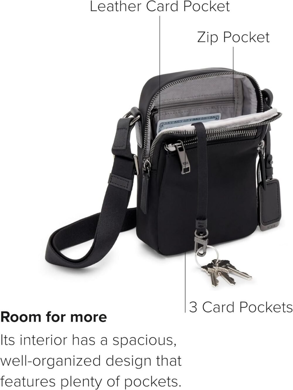 حقيبة "تومي" "فويجير بيرسيا" كروس بودي - حقيبة سفر من النايلون للنساء والرجال - قماش مقاوم للبقع والماء - الصورة 3