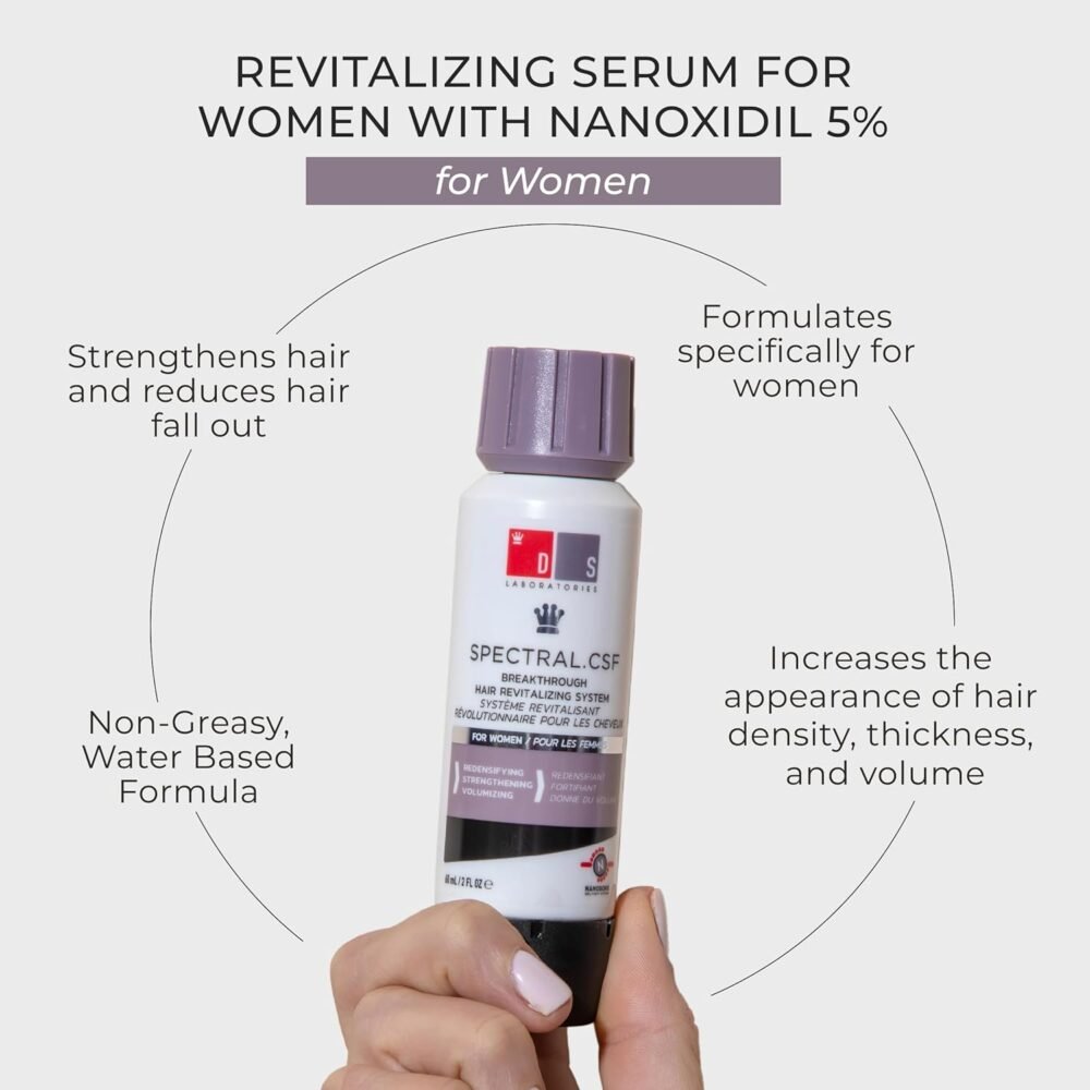 سيروم DS Laboratories Spectral.CSF Biotin لتكثيف الشعر ونموه - علاج لتساقط الشعر وزيادة الكثافة للنساء - الصورة 2