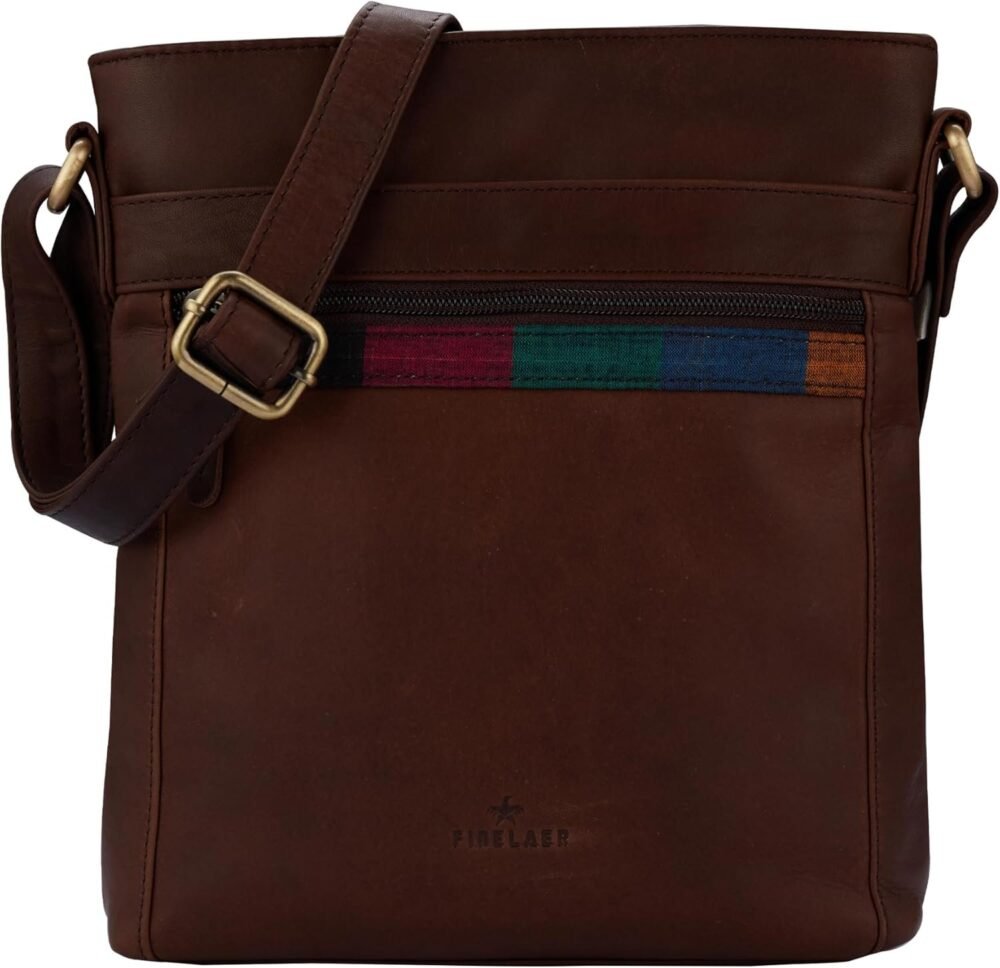 حقيبة "فينيلير" جلد كروس بودي للنساء مع جيب بسحاب صغير