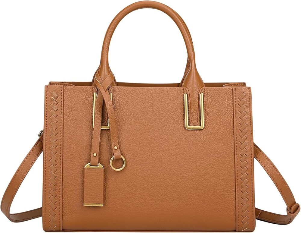 حقيبة "أوفر إيرث" ساتشيل جلد حقيقي للنساء، حقيبة يد وشماغ كتف