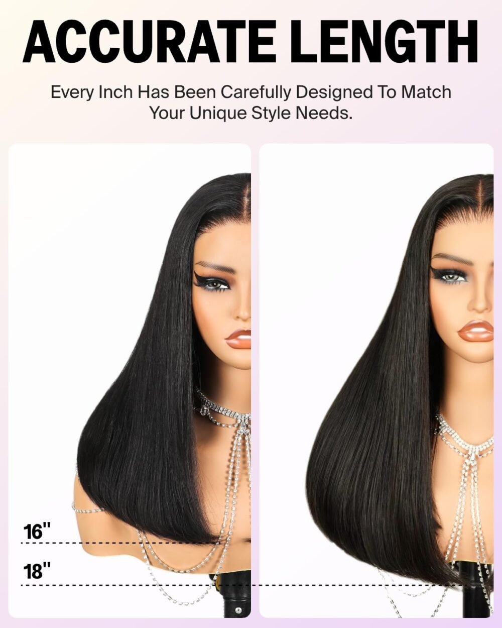 باروكة ميجالووك جاهزة للاستخدام بدون غراء من شعر طبيعي 16 بوصة - 6×5 دانتيل، مع تقليم مسبق وكثافة 220% - الصورة 6