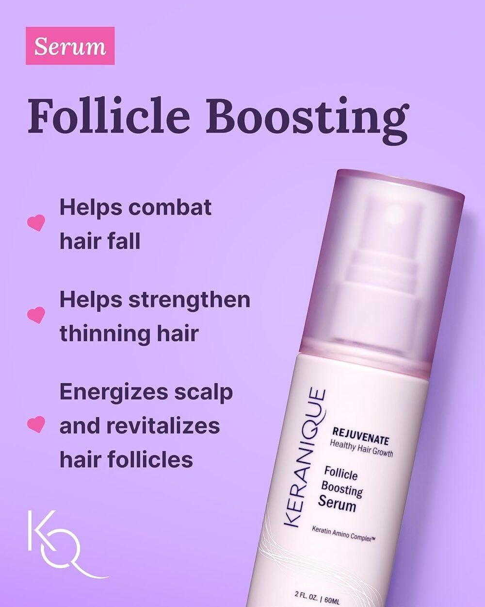 مجموعة Keranique للعناية بالشعر المصبوغ – شامبو وبلسم مع سيروم معزز للبصيلات - مجموعة غنية بالكيراتين لتعزيز لون الشعر مع شامبو وبلسم ورذاذ تكثيف للشعر المصبوغ والخفيف - الصورة 5