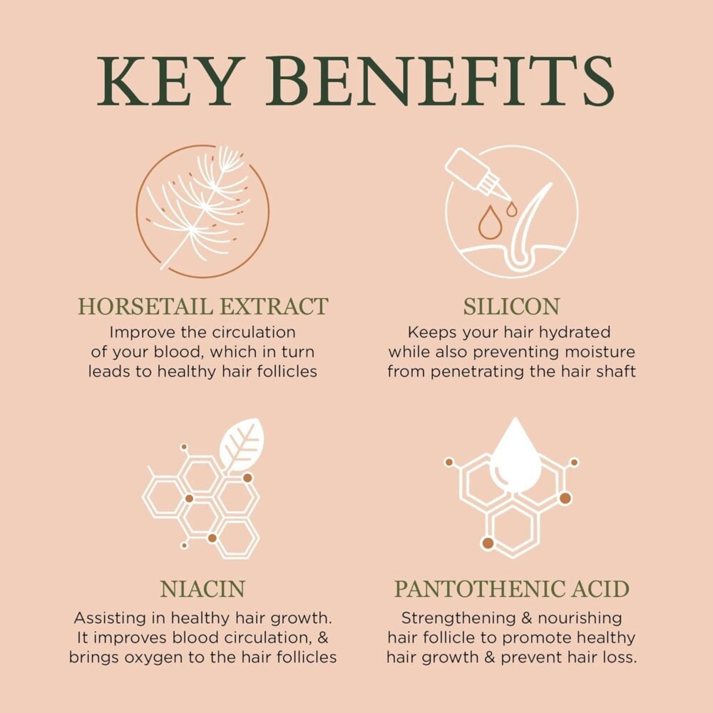 سيروم نوور لنمو الشعر ومكمل غذائي لعلاج تساقط الشعر للنساء - علاج للشعر التالف - الصورة 3