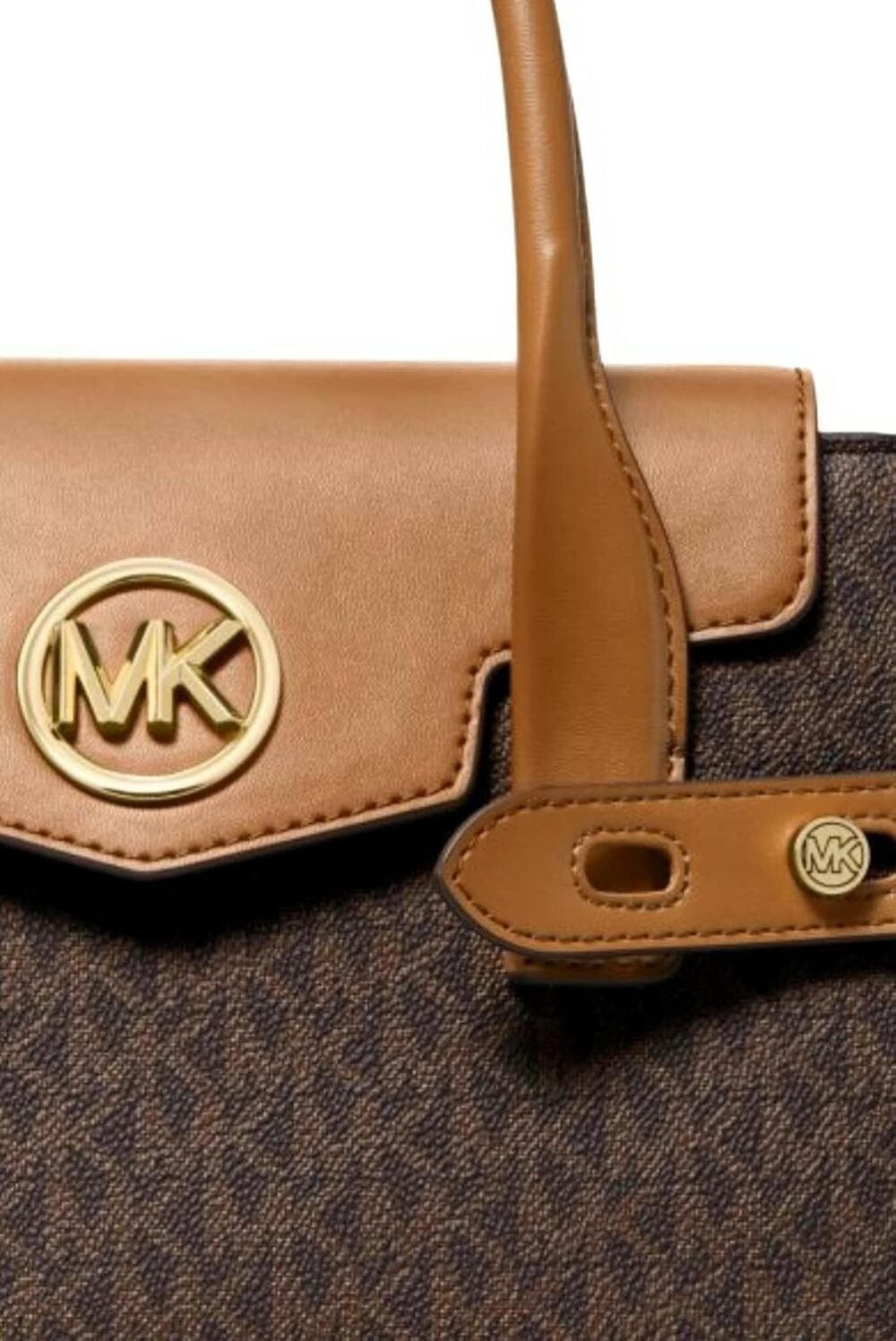 حقيبة "مايكل كورس" "كارمن" متوسطة الحجم بتصميم اللونين من الجلود - الصورة 4