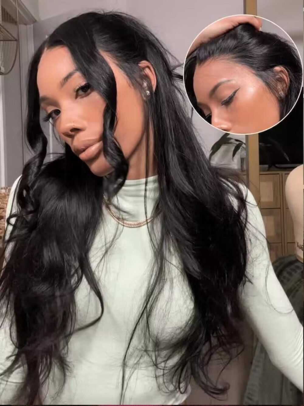 باروكة UNICE Pre Everything Glueless Frontal Wig - Body Wave 22 بوصة من الشعر البشري مع دانتيلا 13x4 HD - الصورة 2
