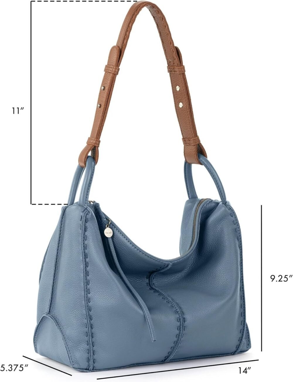 حقيبة "ذا ساك" "لوس فيليز" هوبو جلدية مع بطانة للكتف - الصورة 2