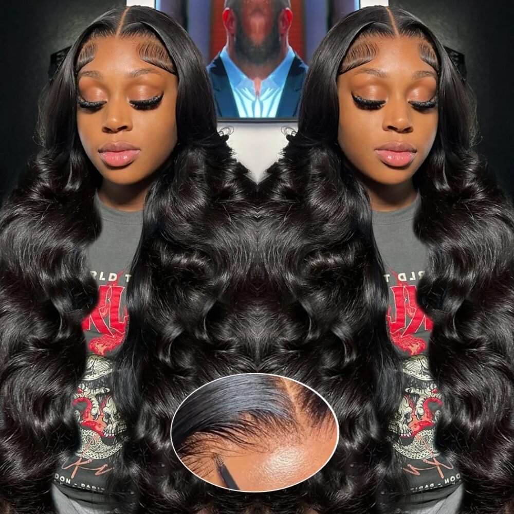 باروكة شعر بشري بدون غراء، مشذبة مسبقًا، رباط 5x5 HD، غلق رباط، كثافة 180%، تموجات جسم، شعر بشري