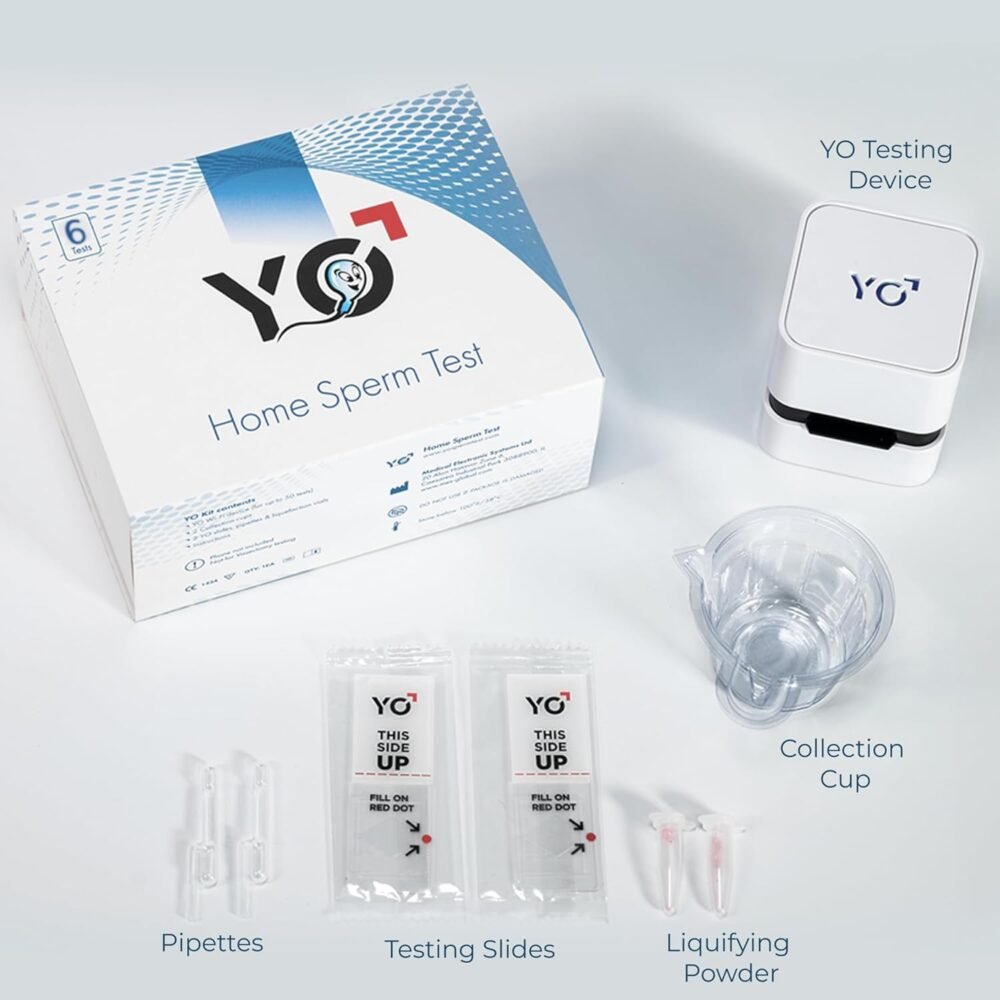 ⁦YO Home Sperm Test | اختبار خصوبة منزلي للرجال | تحقق من تركيز الحيوانات المنوية المتحركة بدقة 97% | نتائج سريعة باستخدام هاتفك الذكي | يتضمن 6 اختبارات | خاص، مريح، وسهل الاستخدام⁩ - الصورة ⁦3⁩