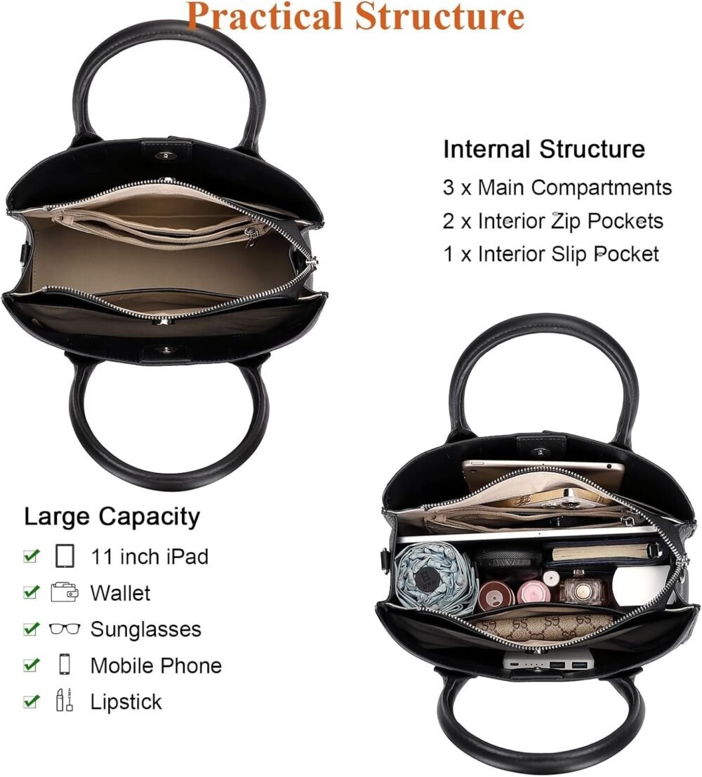 حقيبة ساتشيل جلدية حقيقية للنساء من "أوفر إيرث" - حقيبة كتف كلاسيكية ومتوسطة الحجم - الصورة 4