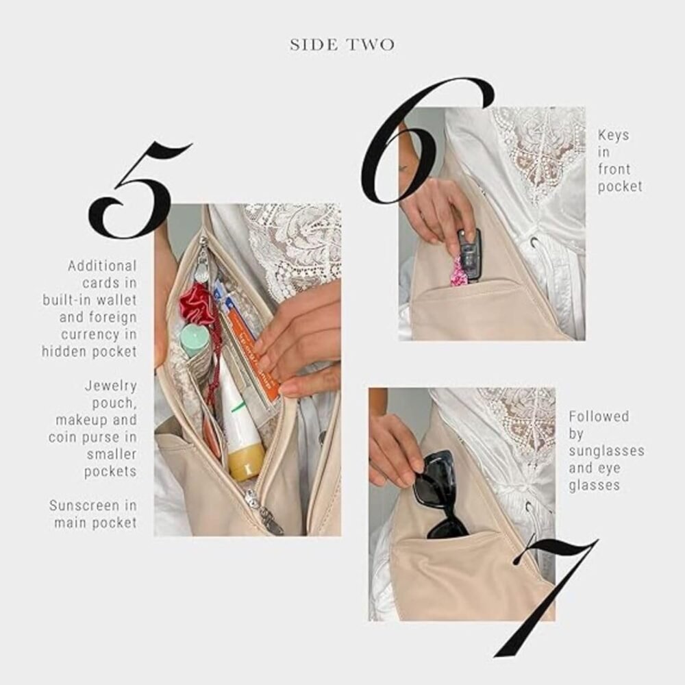 حقيبة "ساش" كروس بودي - حقيبة جلدية حقيقية أو صناعية للنساء - حقيبة سفر مع محفظة محمية ضد الترددات - الصورة 6