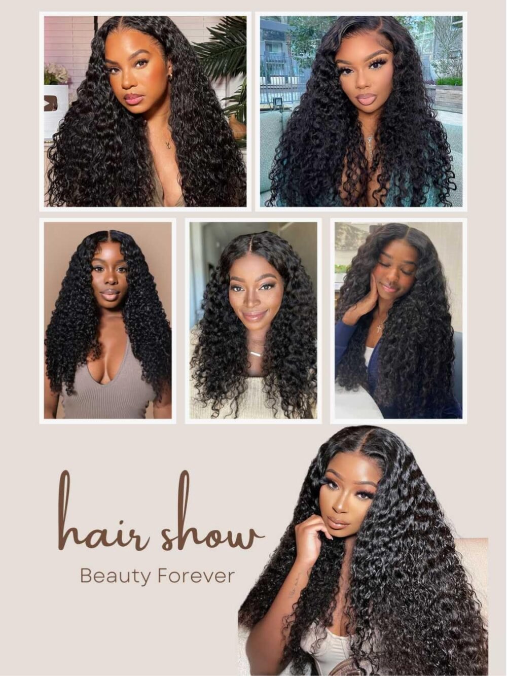 ⁦باروكة شعر بشري Beauty Forever، 22 بوصة، تموجات مائية، 7x5 رباط، بدون غراء، مشذبة مسبقًا، كثافة 180%، لون طبيعي⁩ - الصورة ⁦6⁩