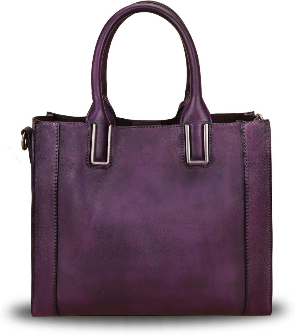 حقيبة ساتشيل جلدية حقيقية للنساء - حقيبة كتف يدوية عتيقة - حقيبة توت مصنوعة من جلد البقر - الصورة 3