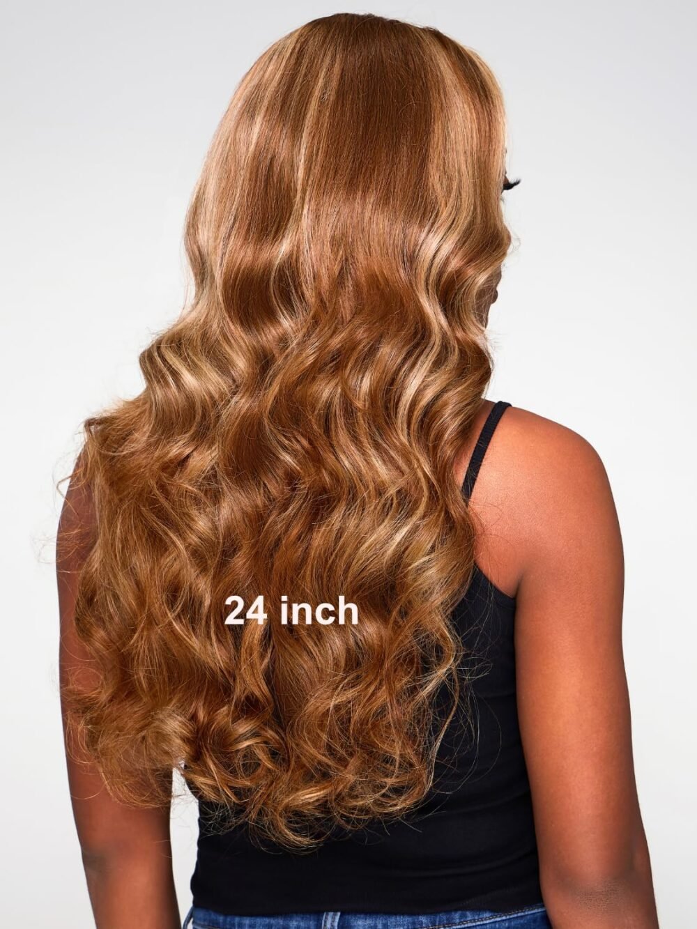 باروكة UNICE Bye Bye Knots 20 بوصة بشعر بشري - مع تسريحة Body Wave وخصائص 7x5 دانتيلا غير مرئية، شعر بشري مع خصلات باللون العسلي، جاهزة للاستخدام دون غراء - الصورة 5