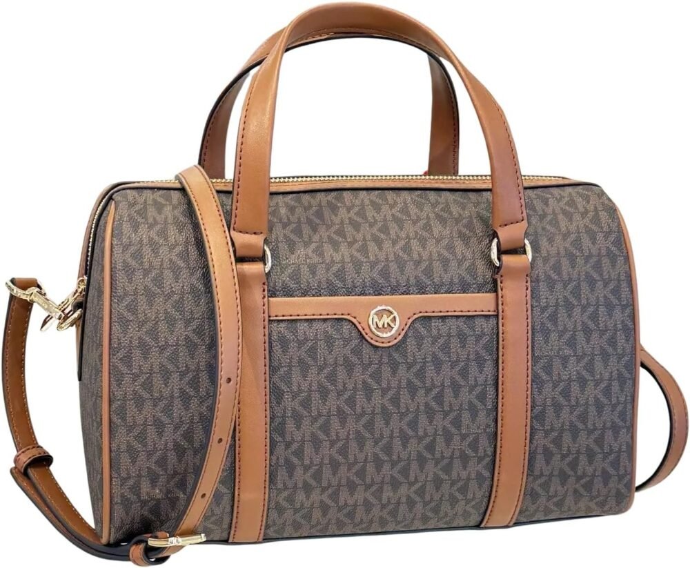 حقيبة "مايكل كورس" جي إس تي ترافل متوسطة دفل ساتشل شoulder كروس بودي - بنية