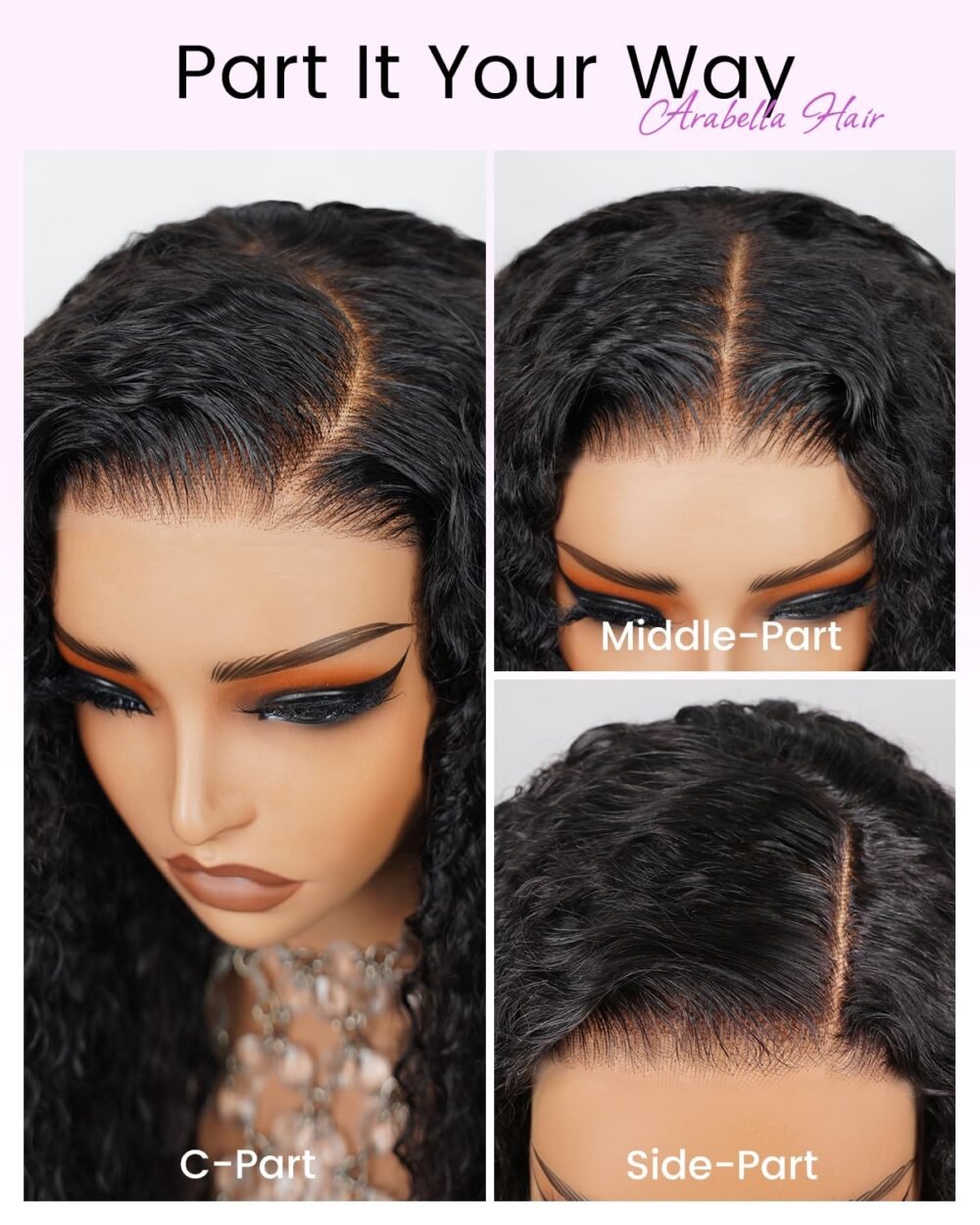 ⁦باروكة شعر بشري "وير آند جو" 5x6، 20 بوصة، تموجات عميقة، كثافة 210%، شعر بشري 100%، رباط أمامي، مشذبة مسبقًا، بدون غراء⁩ - الصورة ⁦4⁩