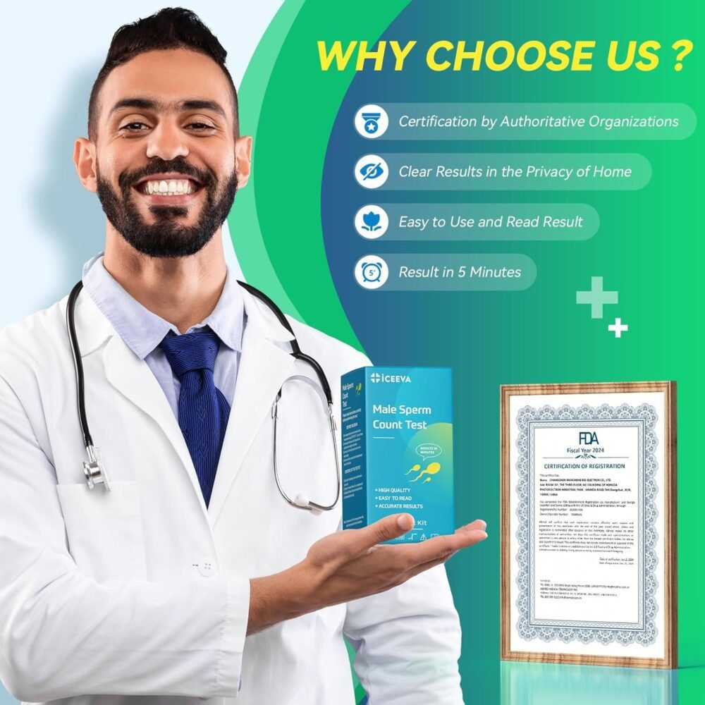 Semen Analysis | اختبار تحليل السائل المنوي للرجال | اختبار تركيز الحيوانات المنوية | يظهر العدد الطبيعي أو المنخفض للحيوانات المنوية - الصورة 3