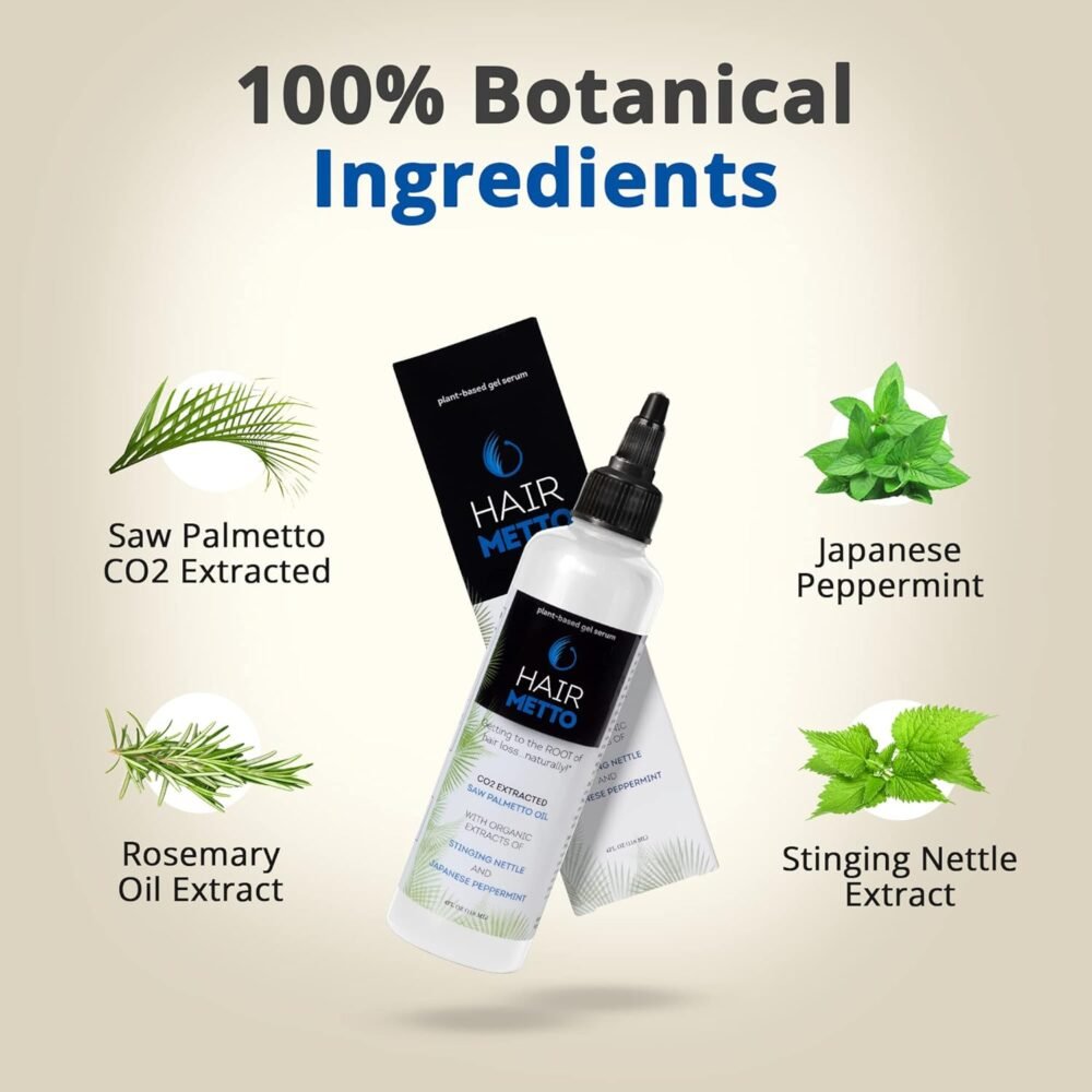 سيروم لتساقط الشعر ونموه مع زيت السا بالمطو، زيت القراص، زيت إكليل الجبل، برائحة النعناع، للرجال والنساء - 4 أونصة سائلة - الصورة 4