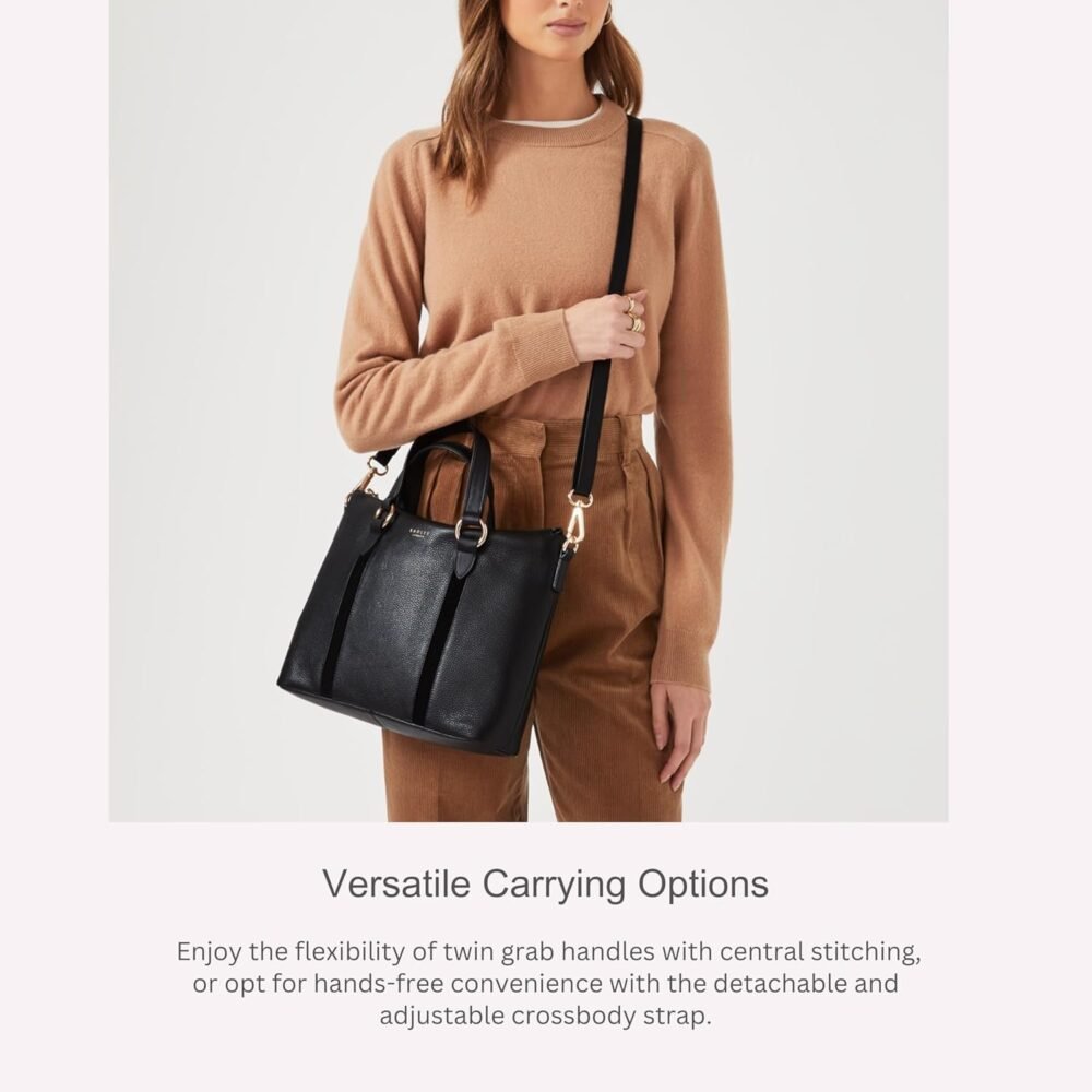 حقيبة ساتشيل جلدية للنساء من "رادلي لندن" ويستبورن - حقيبة كروس بودي متوسطة الحجم مع سحاب - الصورة 4
