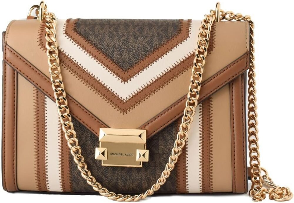 حقيبة "مايكل كورس" "ويتني" متوسطة الحجم مع تصميم بلونين وشعار العلامة - الصورة 2